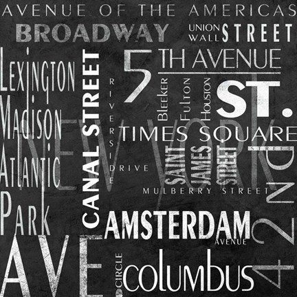 Framed Streets of New York Print