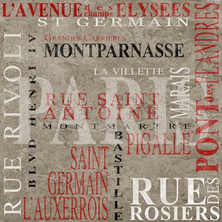 Framed Streets of Paris Print