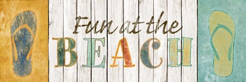 Framed Fun at the Beach Print