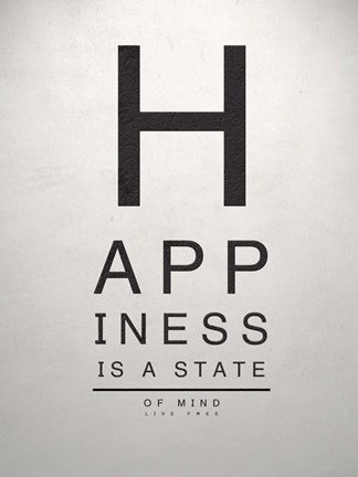 Framed Inspirational Eye Chart I Print