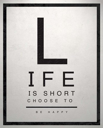 Framed Inspirational Eye Chart IV Print