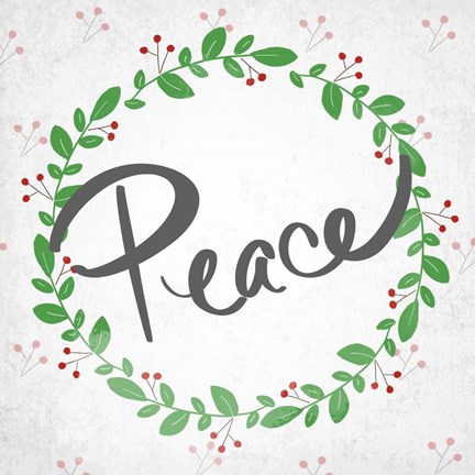 Framed Peace Wreath Print