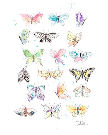 Framed Butterfly Collection Print