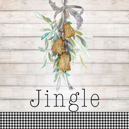 Framed Jingle Bell Wreath Print