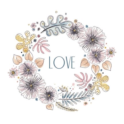 Framed Nature Love Wreath Print
