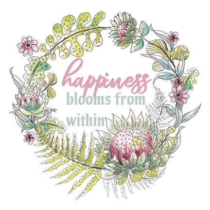 Framed Protea&#39;s Inspirational Wreath II Print