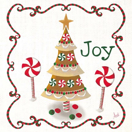 Framed Gingerbread Forest III Print