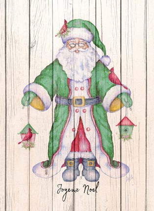 Framed Santa &amp; Cardinal II Print