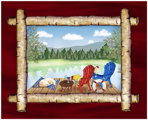 Framed Framed Lake View II Print