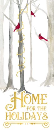 Framed Christmas Forest panel IV-Home for the Holidays Print