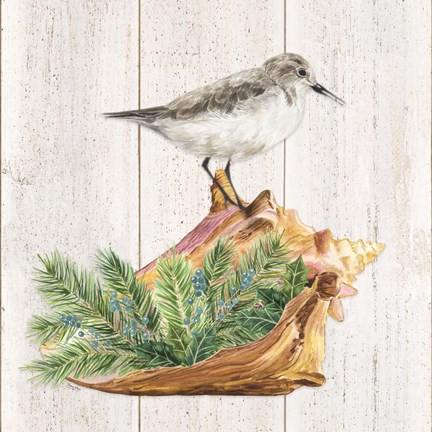 Framed Christmas on the Coast Aqua III Print