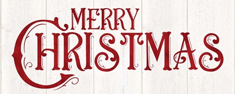 Framed Vintage Christmas Signs panel I-Merry Christmas Print