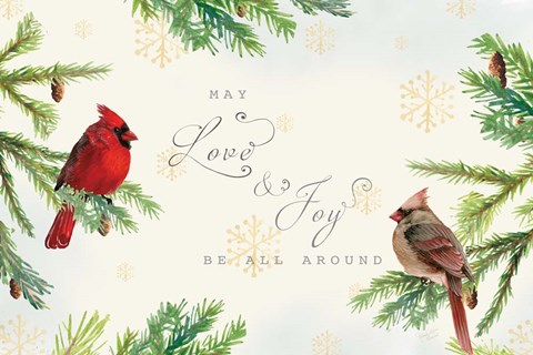 Framed Christmas Blessings landscape Print