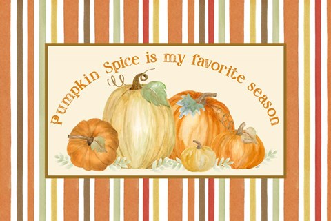 Framed Pumpkin Spice Season landscape Print