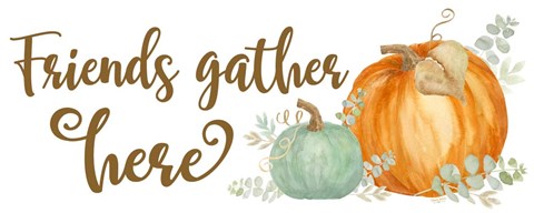 Framed Pumpkin Tranquility panel I Print