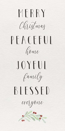 Framed Cozy Christmas Panel I Print