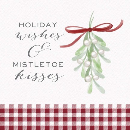 Framed Cozy Christmas Gingham II Print