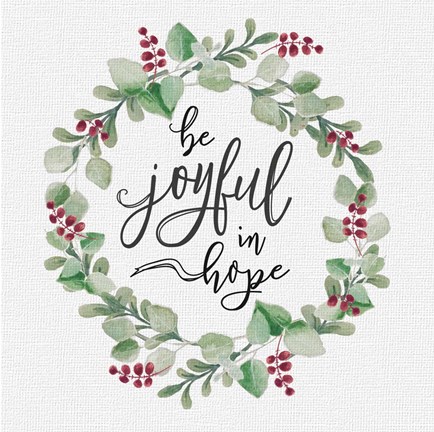 Framed Cozy Christmas Wreath III Print