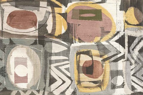 Framed Graphic Abstract III Sunbaked Print