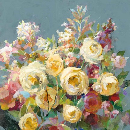 Framed Joy of the Garden Sq II Yellow Print