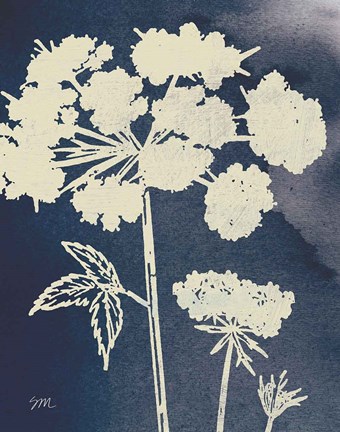 Framed Dark Blue Sky Garden III Print