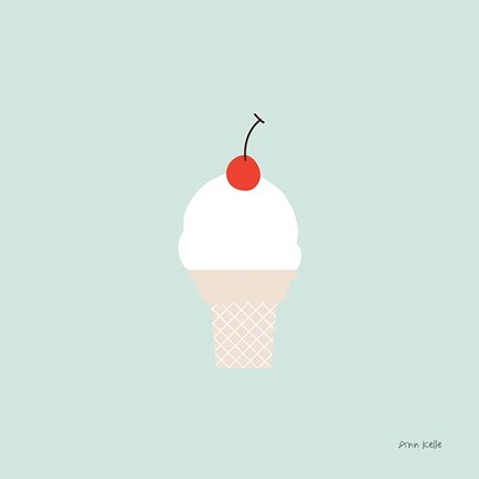 Framed Ice Cream Cone II Print