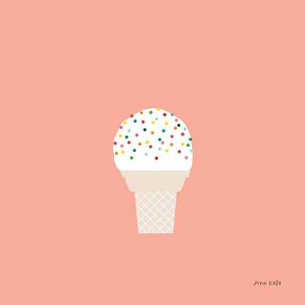 Framed Ice Cream Cone I Print