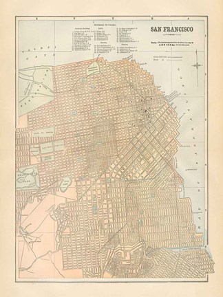 Framed San Francisco Map Print