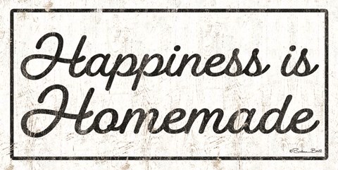 Framed Happiness is Homemade Print