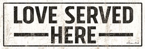 Framed Love Served Here Print