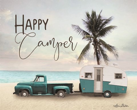 Framed Happy Camper Print