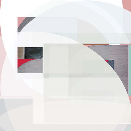 Framed Stripes and Circles I Print