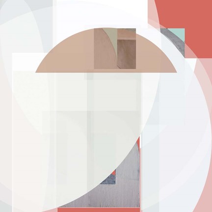 Framed Stripes and Circles II Print