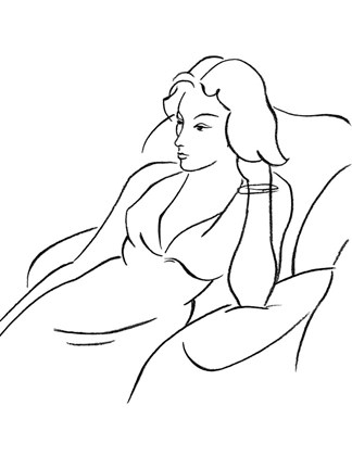 Framed Elegant Portrait I Print