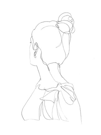 Framed Feminine Contour I Print