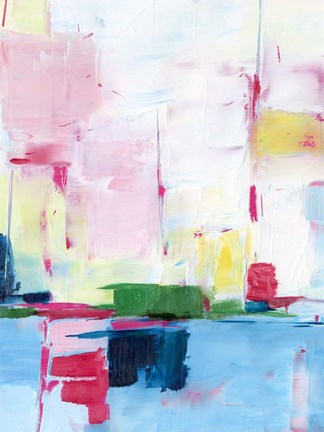 Framed Magenta Horizon II Print