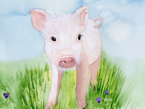 Framed Baby Spring Animals V Print