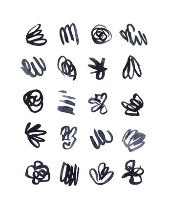 Framed Syllabary I Print