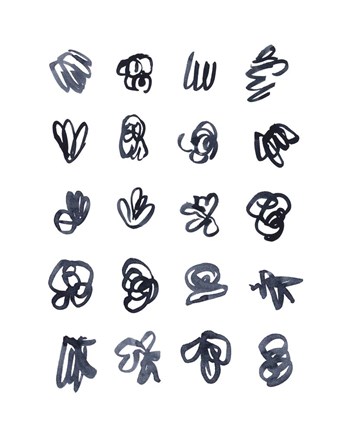 Framed Syllabary II Print