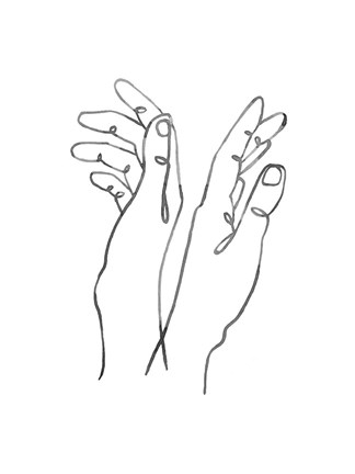 Framed Hand Gestures II Print
