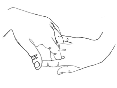 Framed Gestures in Hand II Print