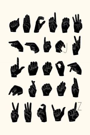 Framed Sign Language I Print