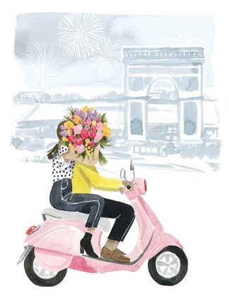 Framed Paris in Love I Print