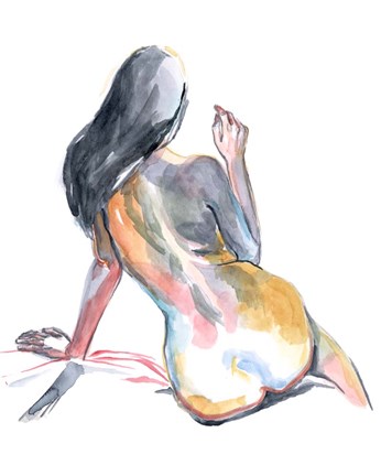 Framed Colorful Shadows II Print