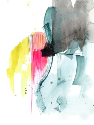 Framed Neon Contemplation I Print