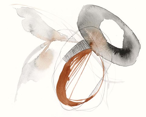 Framed Sienna Rounds I Print