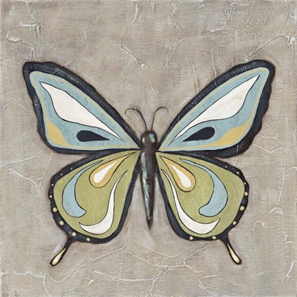 Framed Graphic Spring Butterfly I Print