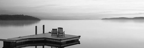 Framed Black &amp; White Water Panel XI Print