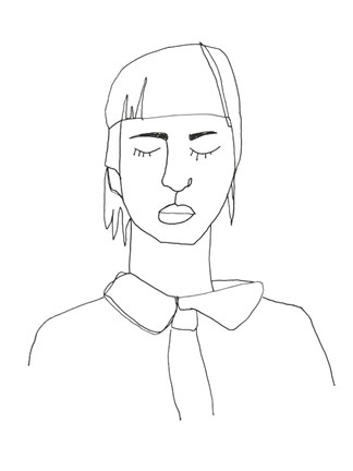 Framed Contour Face IV Print