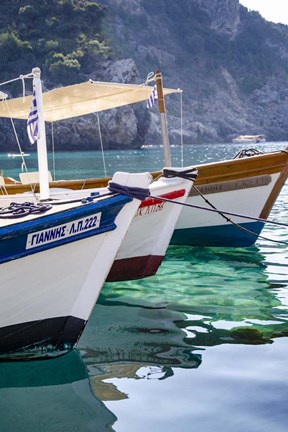 Framed Workboats of Corfu, Greece II Print